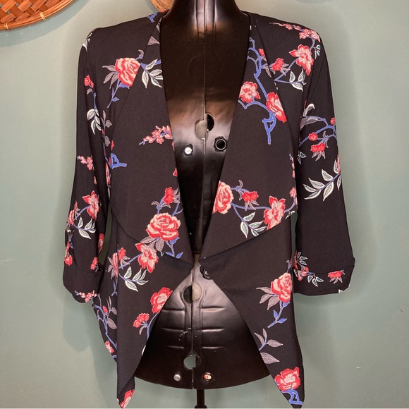 Jules & Leopold floral 3/4 sleeve blazer - Picture 1 of 6